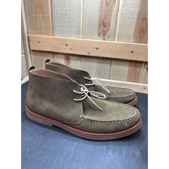 Joseph Abboud Mens Olive Suede Chukka Boots Size 11D NWOB - Picture 1 of 9